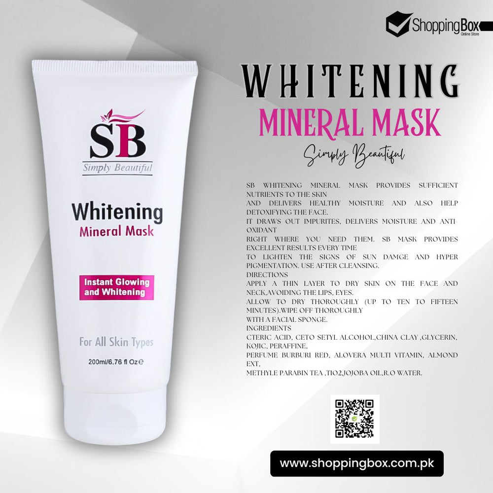 SB Mineral Mask 200ml – Detoxifying & brightening face mask for all skin types