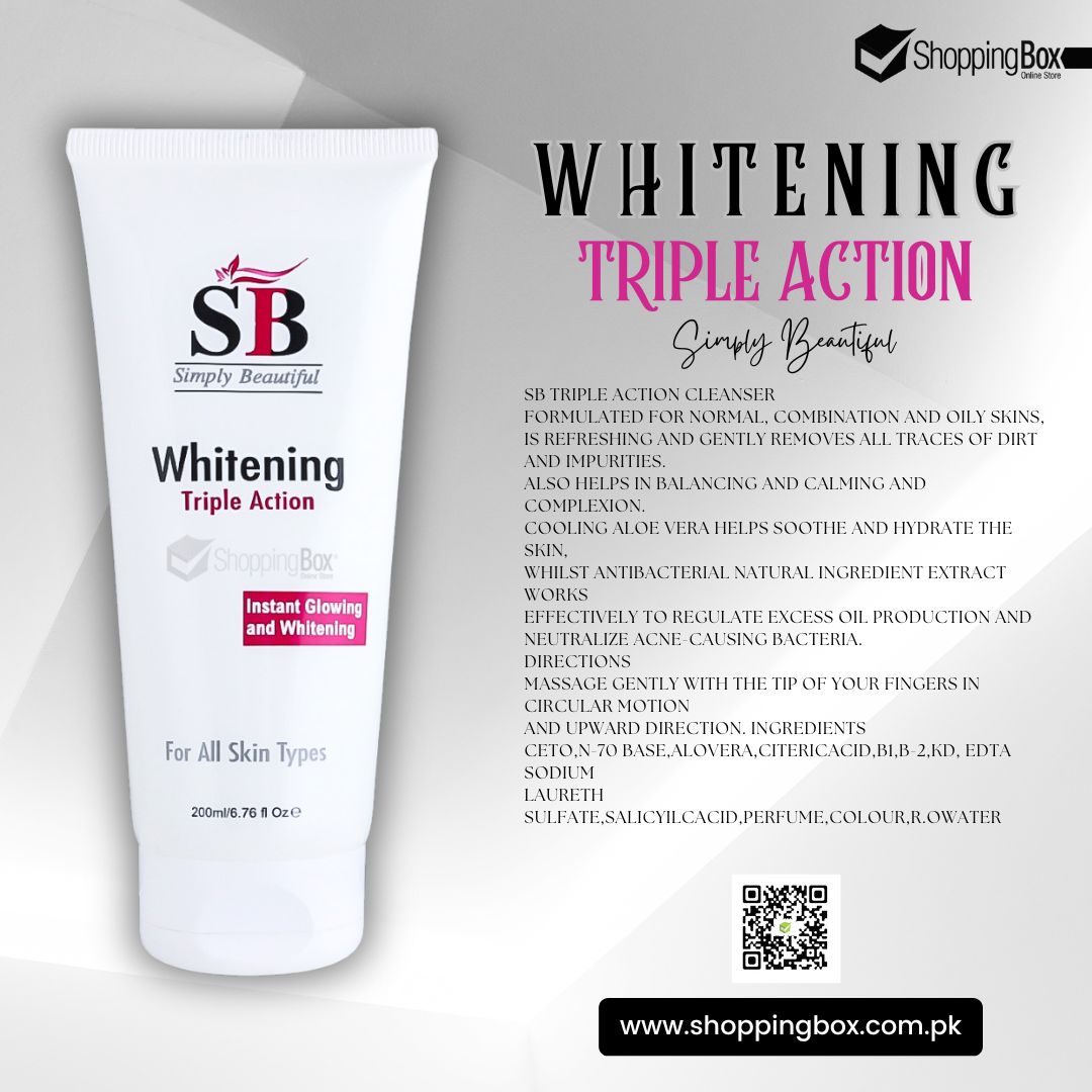 SB Triple Action Cleanser – Daily facial cleanser for oily & combination skin