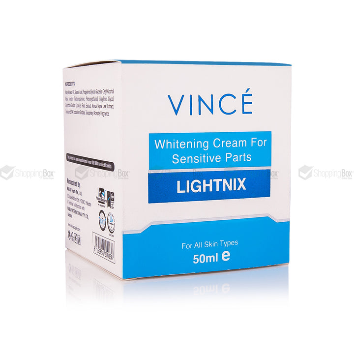 Vincé Lightnix Whitening Cream 50ml – Jar and Box Front View