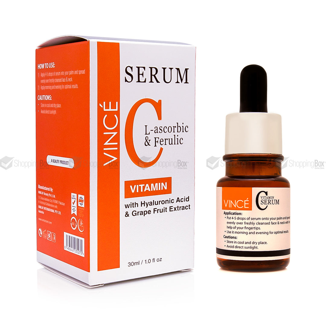 Vince Vitamin C Serum 30ml front bottle – for brighter and clearer skin